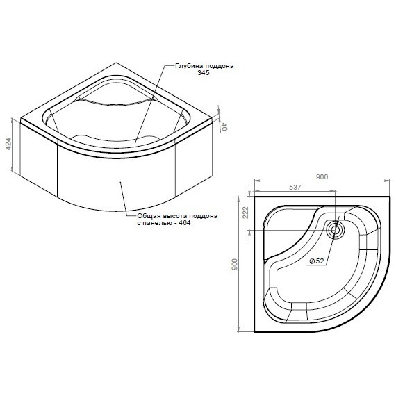 Поддон акриловый Am.Pm Gem Deep 90х90 см W90T-401A090W - 3 Поддон акриловый Am.Pm Gem Deep 90х90 см W90T-401A090W фото 3