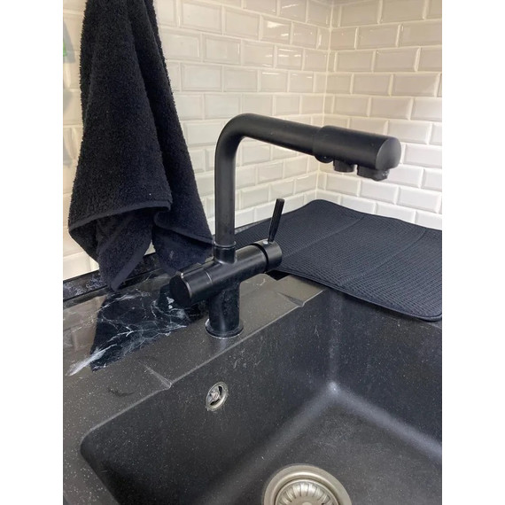 Смеситель для кухни Haiba HB70088-7, чёрный матовый - 7 Смеситель для кухни Haiba HB70088-7, чёрный матовый фото 7