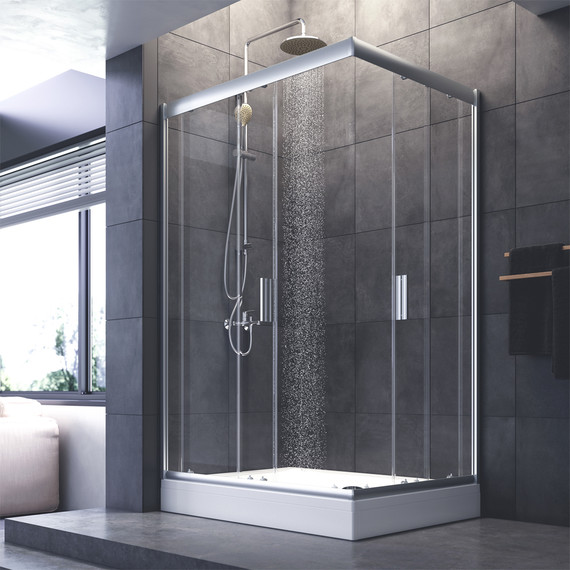 Душевое ограждение Am.Pm Gem Twin Slide 120x90 см W90G-404-120290-MT, хром/прозрачное - 3 Душевое ограждение Am.Pm Gem Twin Slide 120x90 см W90G-404-120290-MT, хром/прозрачное фото 3