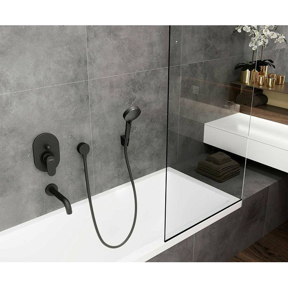 Смеситель для ванны Hansgrohe Vernis Blend 71449670, черный матовый - 2 Смеситель для ванны Hansgrohe Vernis Blend 71449670, черный матовый фото 2