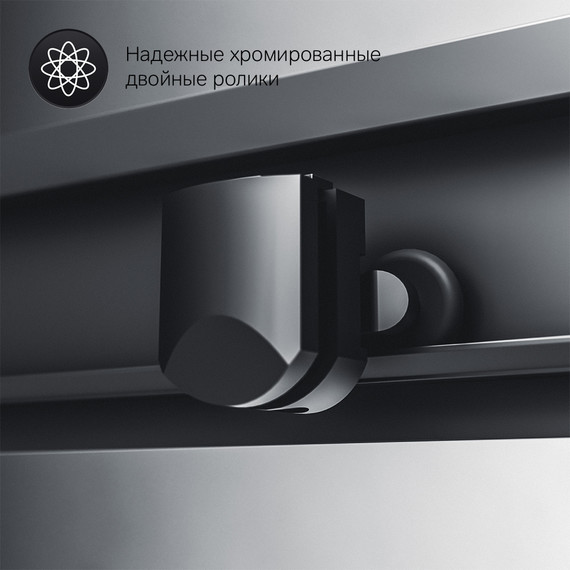 Душевое ограждение Am.Pm Gem Square Slide W90G-403-090BT, черный/прозрачное фото 13