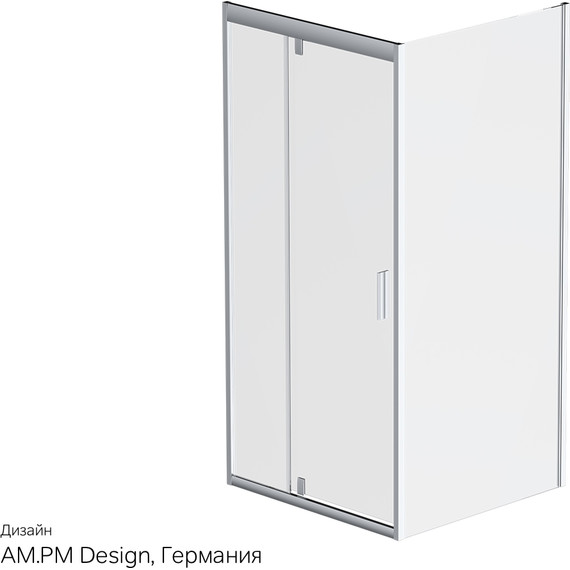 Душевое ограждение Am.Pm Gem 90x90 см W90G-404-090MT, хром/прозрачное - 11 Душевое ограждение Am.Pm Gem 90x90 см W90G-404-090MT, хром/прозрачное фото 11