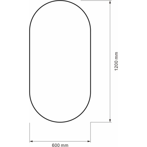 Зеркало Abber Immer Offen 60 см AG6401B, черный фото 3