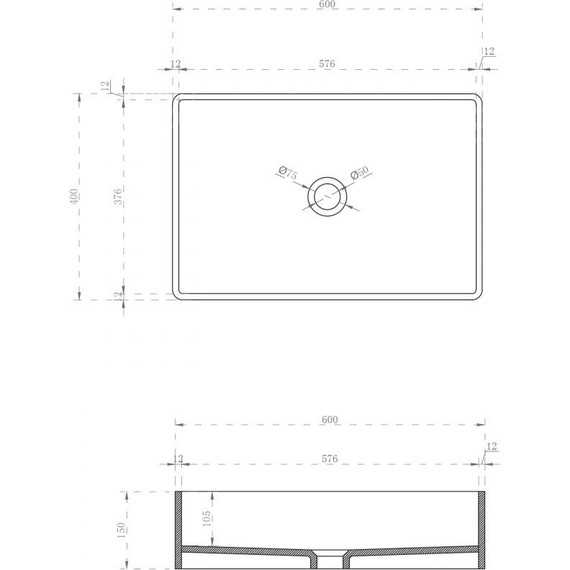 Раковина-чаша прозрачная Abber Kristall 60 см AT2803Onyx, черный фото 6