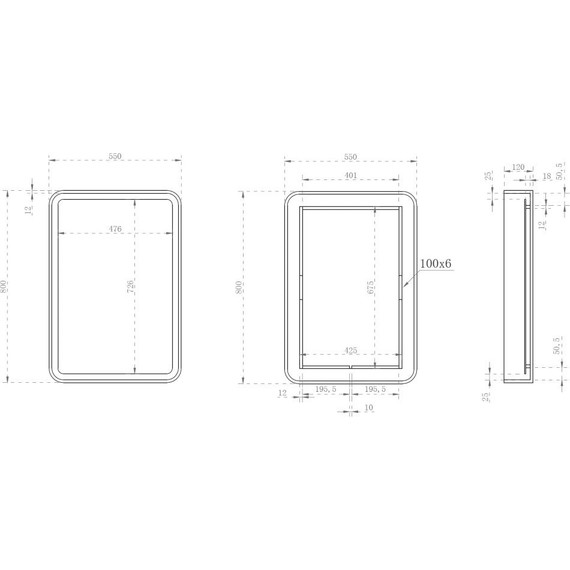 Зеркало Abber Kristall 55 см AT6701Opal, красный - 5 Зеркало Abber Kristall 55 см AT6701Opal, красный фото 5