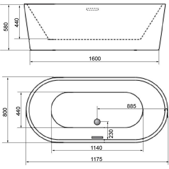 Ванна отдельностоящая Azario Florence 177x81 см AZ-М707 - 4 Ванна отдельностоящая Azario Florence 177x81 см AZ-М707 фото 4
