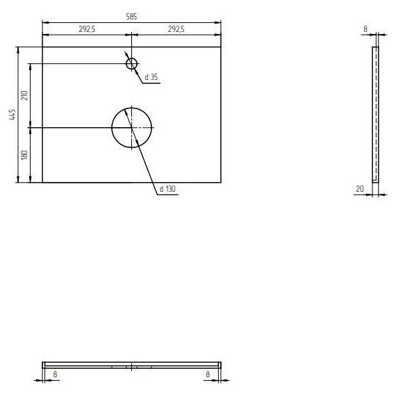 Столешница Cersanit Stone Life 60 см A63858, белый сатиновый фото 3