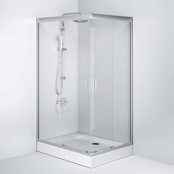 Душевое ограждение Am.Pm Gem Twin Slide 120x90 см W90G-404-120290-MT, хром/прозрачное - 5 Душевое ограждение Am.Pm Gem Twin Slide 120x90 см W90G-404-120290-MT, хром/прозрачное фото 5