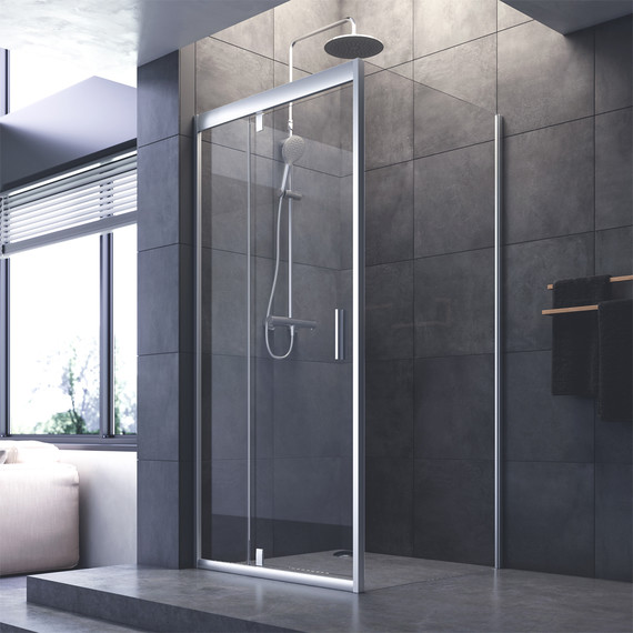 Душевое ограждение Am.Pm Gem 90x90 см W90G-404-090MT, хром/прозрачное - 2 Душевое ограждение Am.Pm Gem 90x90 см W90G-404-090MT, хром/прозрачное фото 2