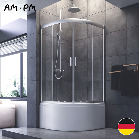 Душевое ограждение Am.Pm Gem Deep 90х90 см W90G-401A090WT, хром/прозрачное - 13 Душевое ограждение Am.Pm Gem Deep 90х90 см W90G-401A090WT, хром/прозрачное фото 13