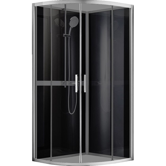 Душевое кабина Azario Denver 90x90 см AZ-N10812 900 GREY, хром/тонированное фото 