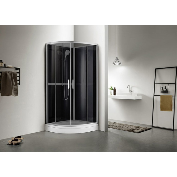 Душевое кабина Azario Denver 90x90 см AZ-N10812 900 GREY, хром/тонированное фото 2