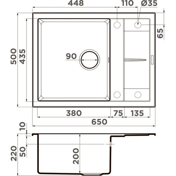Кухонная мойка Omoikiri Sumi 65A GR 4997094, leningrad grey, Цвет производителя: Leningrad grey фото 2