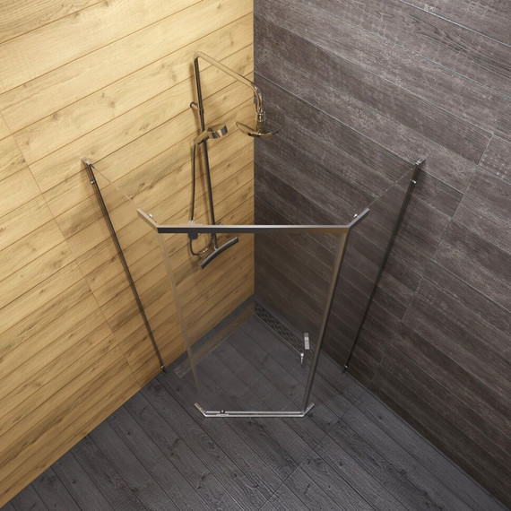 Душевое ограждение Triton Дека 90x90 см, хром/прозрачное фото 3