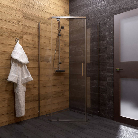 Душевое ограждение Triton Дека 90x90 см, хром/прозрачное фото 4