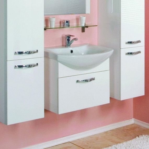 Тумба подвесная с раковиной Акватон Ария 65 см 1A1340K0AA010, белый - 7 Тумба подвесная с раковиной Акватон Ария 65 см 1A1340K0AA010, белый фото 7