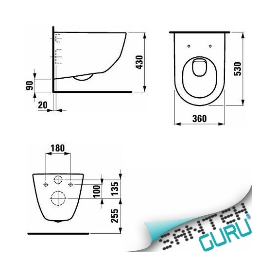 Унитаз подвесной Laufen Pro 8.2095.6.000.000.1 - 3 Унитаз подвесной Laufen Pro 8.2095.6.000.000.1 фото 3
