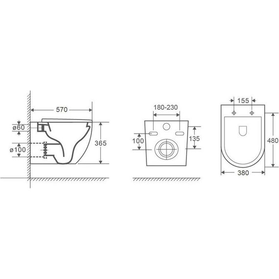 Унитаз подвесной безободковый Azario Deya AZ-2115 с крышкой микролифт фото 3