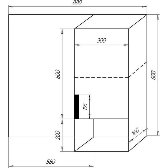 Зеркало-шкаф Azario Gris 90 см CS00080416, дуб веллингтон фото 3