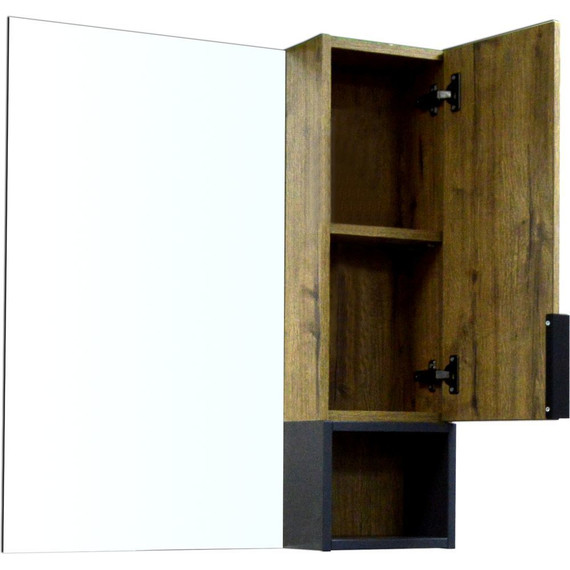 Зеркало-шкаф Azario Gris 75 см CS00080419, дуб веллингтон - 2 Зеркало-шкаф Azario Gris 75 см CS00080419, дуб веллингтон фото 2