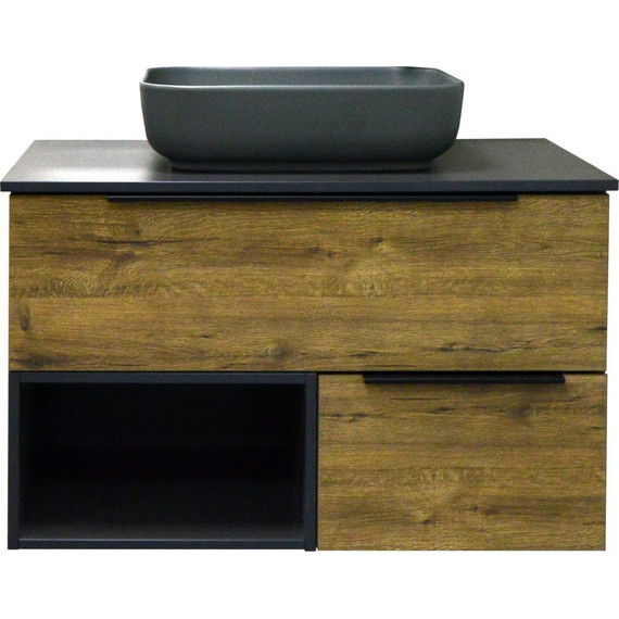 Тумба подвесная со столешницей Azario Gris 90 см CS00080423, дуб веллингтон - 5 Тумба подвесная со столешницей Azario Gris 90 см CS00080423, дуб веллингтон фото 5