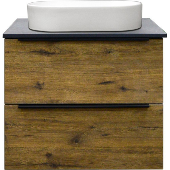 Тумба подвесная со столешницей Azario Gris 75/2 см CS00080424, дуб веллингтон фото 2