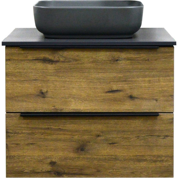 Тумба подвесная со столешницей Azario Gris 75/2 см CS00080424, дуб веллингтон фото 3