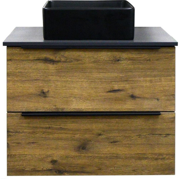 Тумба подвесная со столешницей Azario Gris 75/2 см CS00080424, дуб веллингтон фото 4