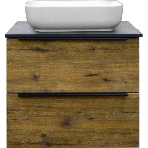 Тумба подвесная со столешницей Azario Gris 75/2 см CS00080424, дуб веллингтон фото 5