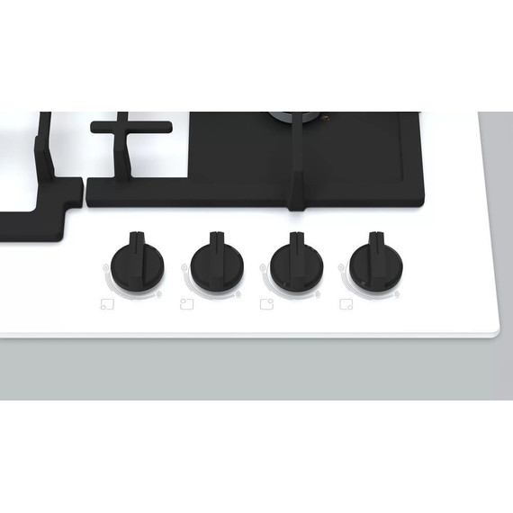 Газовая варочная поверхность Bosch Serie 4 PNP6B2B92R (белое стекло) фото 2