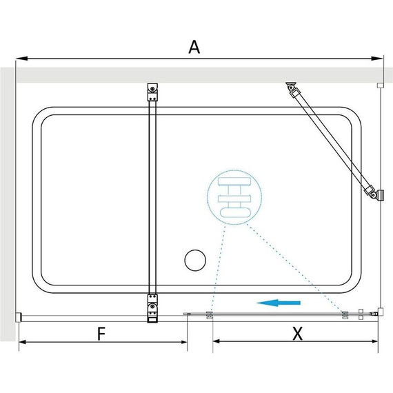 Душевое ограждение RGW TO-48B 140x100 см 41074840-14, чёрный/прозрачное - 3 Душевое ограждение RGW TO-48B 140x100 см 41074840-14, чёрный/прозрачное фото 3