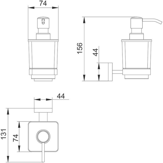 Дозатор для жидкого мыла Timo Selene 10039/00 фото 2