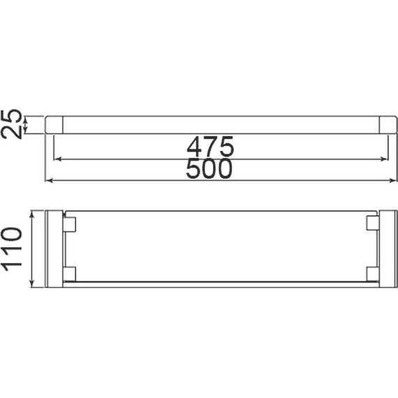 Стеклянная полка Timo Selene 14072/03, цвет чёрный фото 7