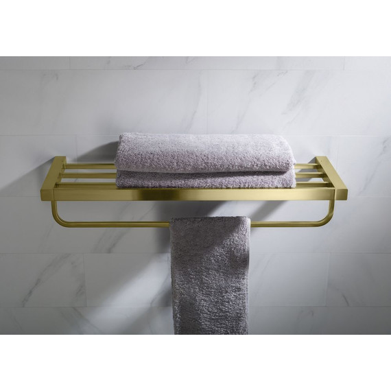 Полка для полотенец Timo Selene 17058/17, цвет золото матовое фото 4