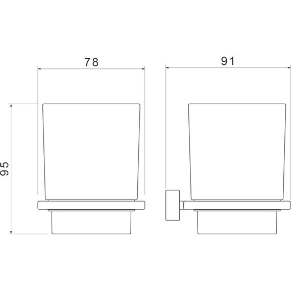 Стакан для зубных щеток Timo Torne 43033/03, цвет чёрный - 2 Стакан для зубных щеток Timo Torne 43033/03, цвет чёрный фото 2