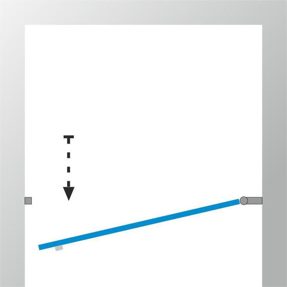 Душевая дверь Тритон Уно 70 см, алюминий/прозрачное - 8 Душевая дверь Тритон Уно 70 см, алюминий/прозрачное фото 8