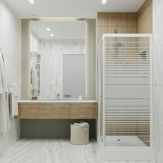 Душевое ограждение Triton Фьюжн полосы 120x80 см, белый/узор - 5 Душевое ограждение Triton Фьюжн полосы 120x80 см, белый/узор фото 5