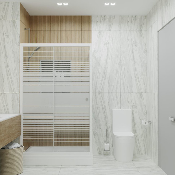 Душевое ограждение Triton Фьюжн полосы 120x80 см, белый/узор - 7 Душевое ограждение Triton Фьюжн полосы 120x80 см, белый/узор фото 7