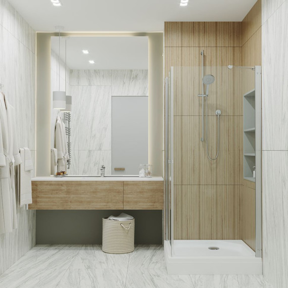 Душевое ограждение Triton Форта 90x90 см, хром/прозрачное фото 3