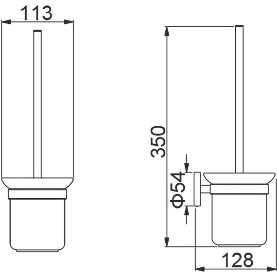 Ёршик для унитаза Timo Saona 13061/18, цвет чёрное золото фото 7