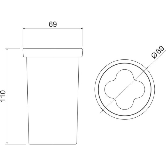 Стакан для зубных щеток Timo Saona 13233/17, цвет золото матовое - 2 Стакан для зубных щеток Timo Saona 13233/17, цвет золото матовое фото 2
