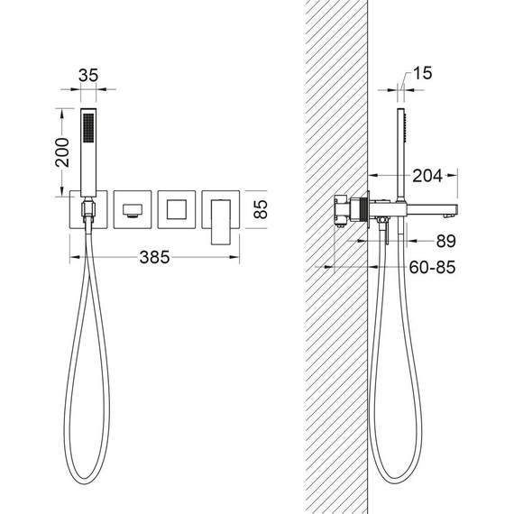 Смеситель для ванны Timo Selene 2014/00YSM фото 4