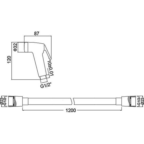 Гигиенический душ Timo SG-3052 chrome фото 2