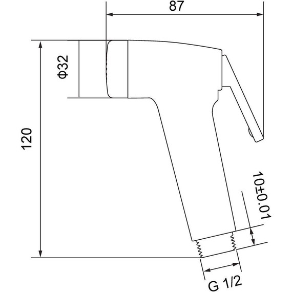 Гигиенический душ Timo SL-2053/03, чёрный матовый фото 2