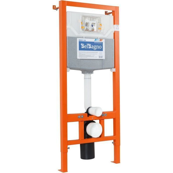 Инсталляция для унитаза BelBagno BB001-120/BB014-SR-BIANCO (кнопка Sfera, цвет белый) - 5 Инсталляция для унитаза BelBagno BB001-120/BB014-SR-BIANCO (кнопка Sfera, цвет белый) фото 5