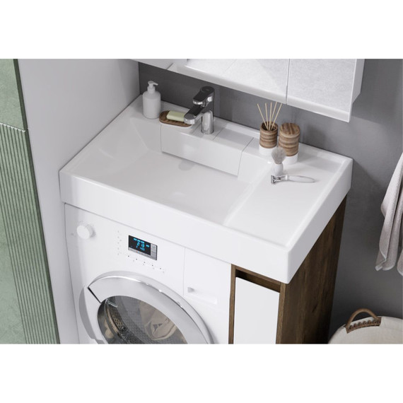 Тумба напольная с раковиной-столешницей Акватон Лондри 80 см 1A2671K2LHDR0, дуб рустикальный/белый - 8 Тумба напольная с раковиной-столешницей Акватон Лондри 80 см 1A2671K2LHDR0, дуб рустикальный/белый фото 8