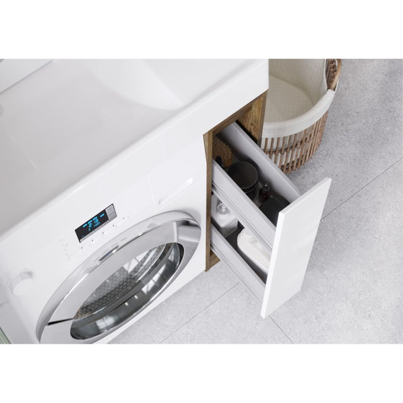 Тумба напольная с раковиной-столешницей Акватон Лондри 80 см 1A2671K2LHDR0, дуб рустикальный/белый - 9 Тумба напольная с раковиной-столешницей Акватон Лондри 80 см 1A2671K2LHDR0, дуб рустикальный/белый фото 9