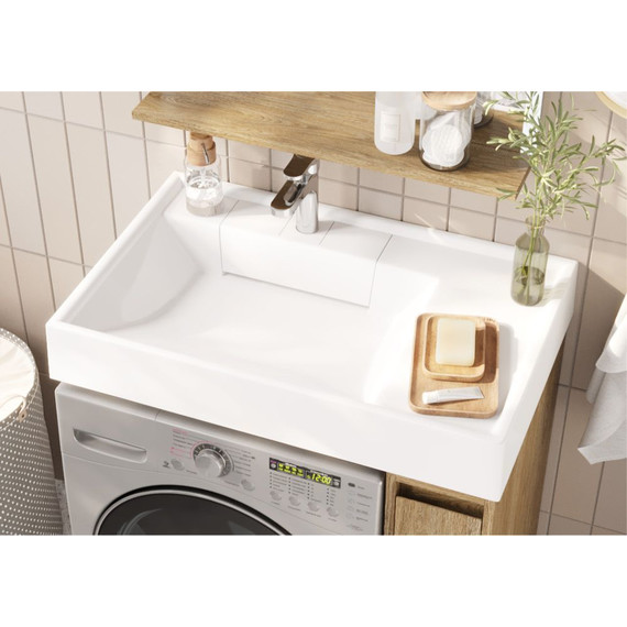 Тумба напольная с раковиной-столешницей Акватон Лондри 80 см 1A2671K1LHDY0, дуб кантри - 8 Тумба напольная с раковиной-столешницей Акватон Лондри 80 см 1A2671K1LHDY0, дуб кантри фото 8