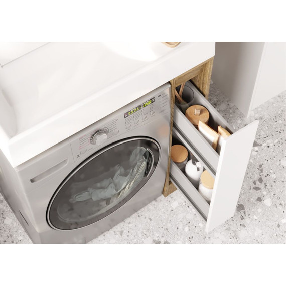 Тумба напольная с раковиной-столешницей Акватон Лондри 80 см 1A2671K2LHDY0, дуб кантри/белый - 9 Тумба напольная с раковиной-столешницей Акватон Лондри 80 см 1A2671K2LHDY0, дуб кантри/белый фото 9