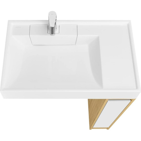 Тумба напольная с раковиной-столешницей Акватон Лондри 80 см 1A2671K2LH0C0, дуб сантана/белый - 4 Тумба напольная с раковиной-столешницей Акватон Лондри 80 см 1A2671K2LH0C0, дуб сантана/белый фото 4